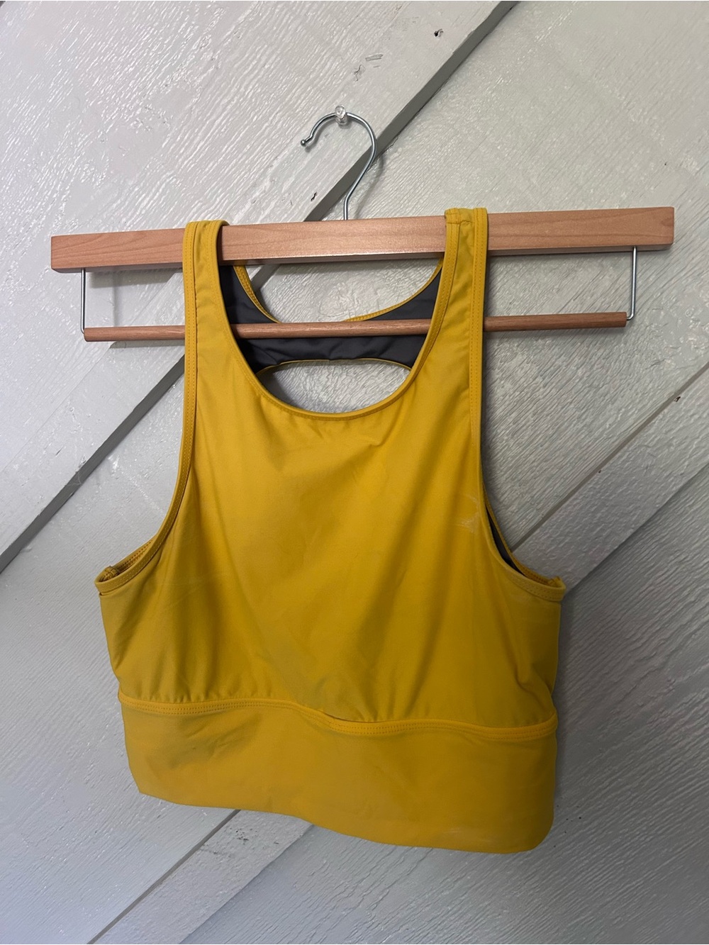 Jolyn Clothing Mustard Yellow Racerback Sports Bra